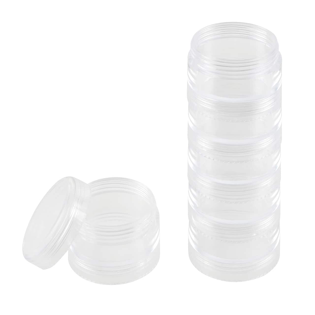 1.5&#x22; Clear Stackable Bead Storage by Simply Tidy&#x2122;
